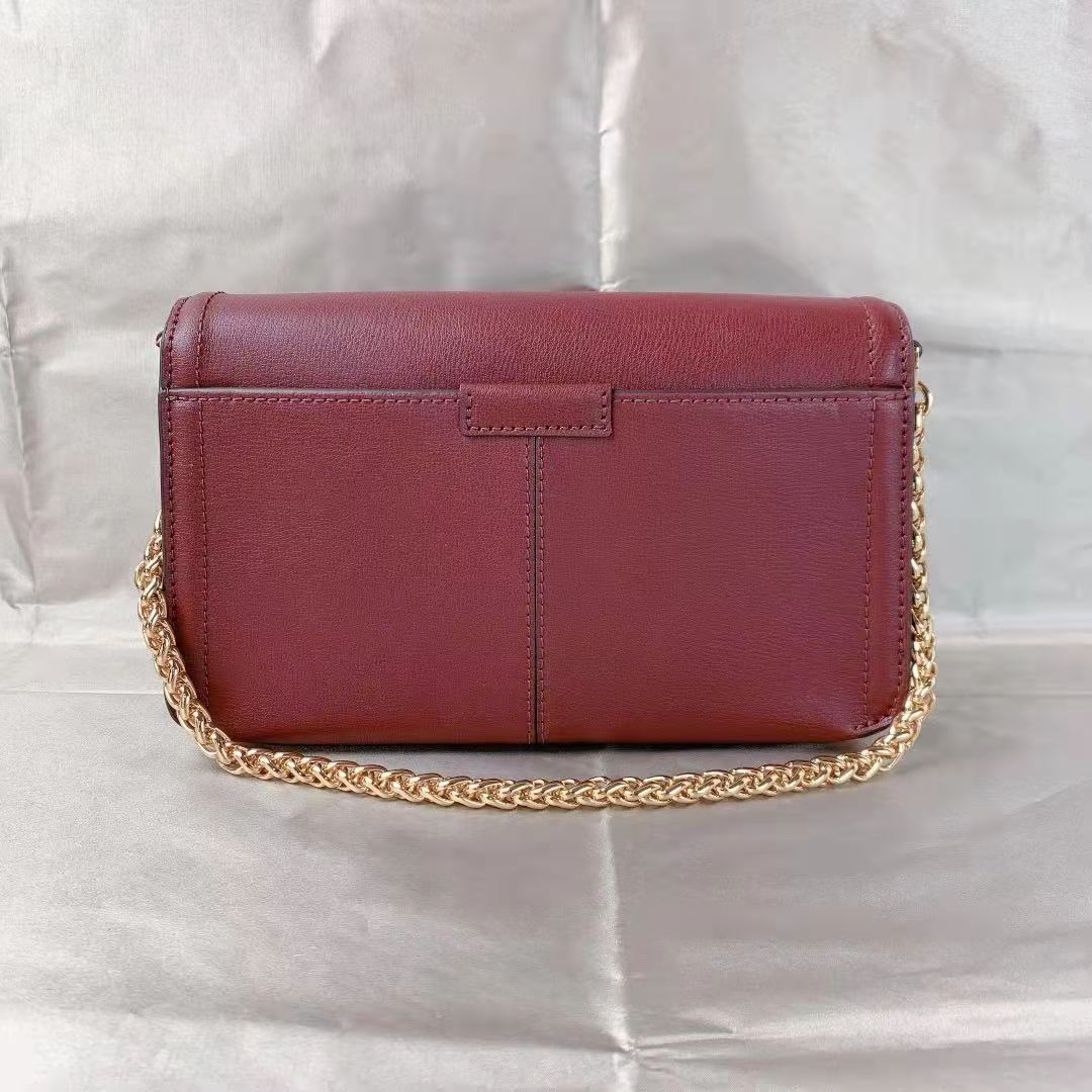 MICHAEL KORS 35F1G6SL3L SONIA MEDIUM LEATHER SHOULDER BAG IN MERLOT MICHAEL KORS 35F1G6SL3L SONIA MEDIUM LEATHER SHOULDER BAG IN MERLOT
